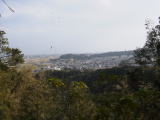 百貫城からの眺め、、、右端に平和の塔がみえる